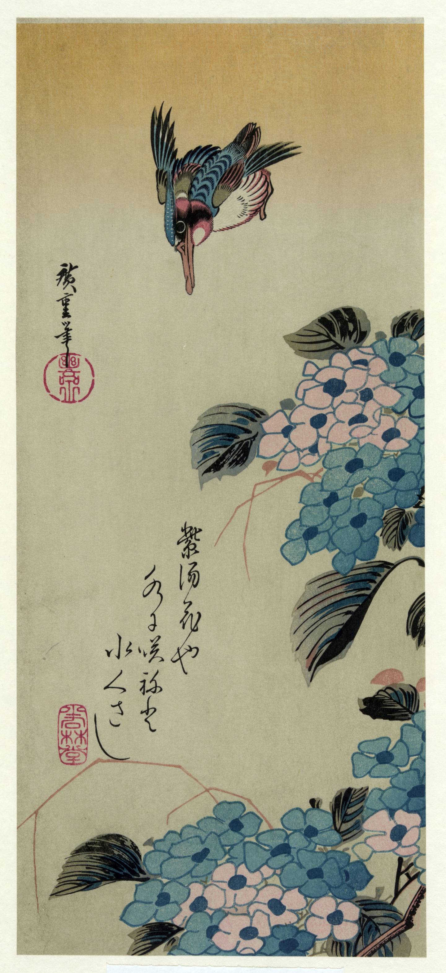 Hortensienbild von Hiroshige